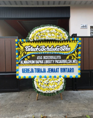 Papan Bunga Duka di Petojo Utara